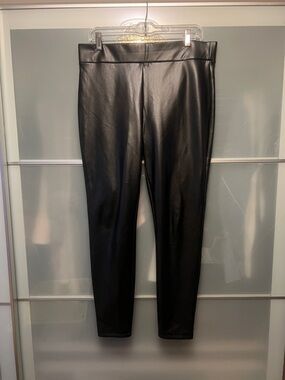 LOFT Black Faux Leather Leggings